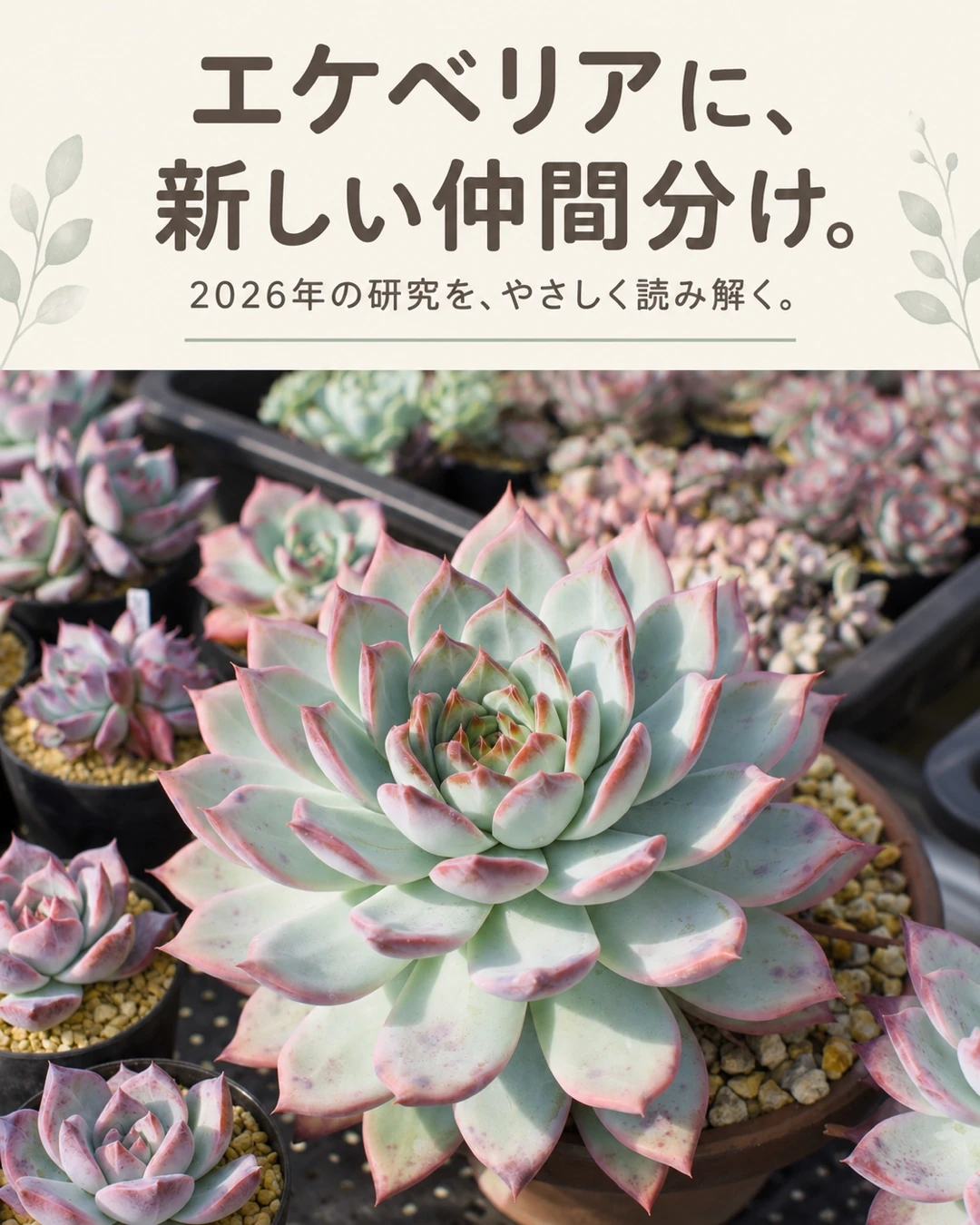 エケベリア リンゼアナを使った、分類研究ガイドの紹介画像