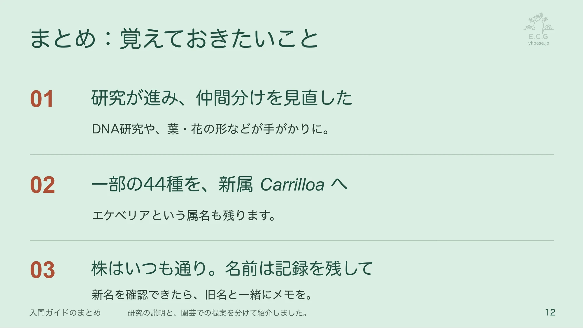 12ページ:まとめ:覚えておきたいこと(日本語)