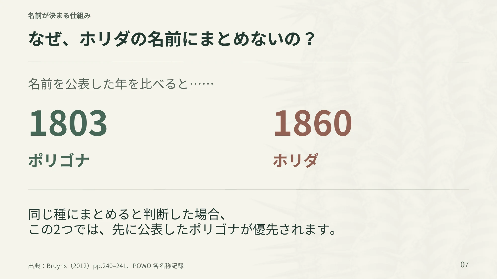7ページ:なぜ、ホリダの名前にまとめないの?(日本語)